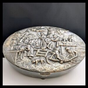 🇩🇰 Vtg. Hans Jensen Vintage Silver Decorative Box